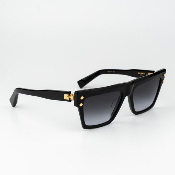 Balmain Women Sunglasses Titanium Black Gold Grey Cat Eye B-V BPS-121A-54 main image 7